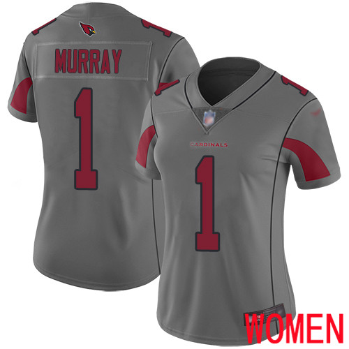 Arizona Cardinals Limited Silver Women Kyler Murray Jersey NFL Football #1 Inverted Legend->women nfl jersey->Women Jersey
